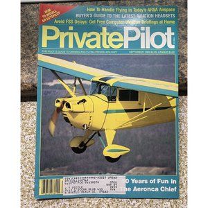 Private Pilot Aviation Magazine September 1989 FSS Flight Aircraft Airplane